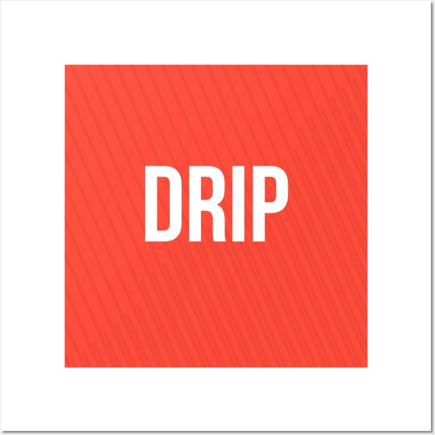 Drip Red Design Wall Art by at85productions